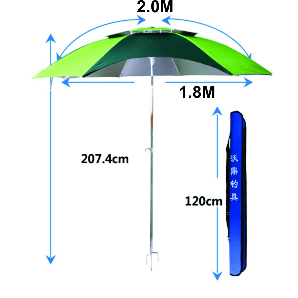 Dù Che nắng 2 tầng - 1.8M