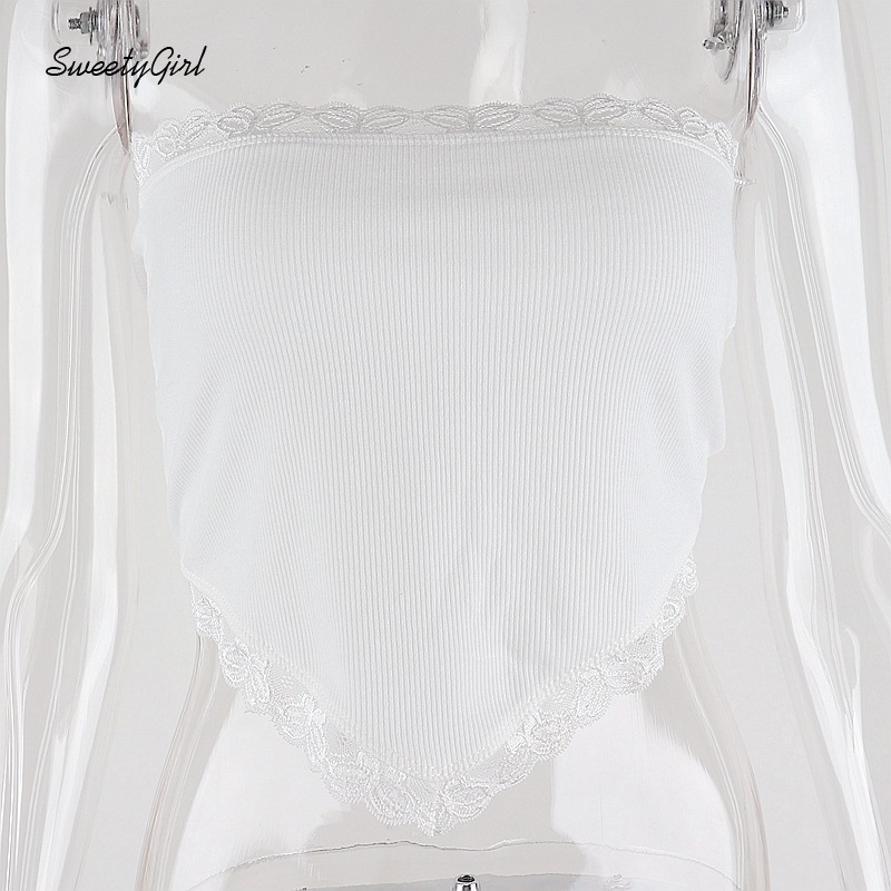 Áo Ống Ren Màu Trơn Trễ Vai Quyến Rũ Dành Cho Nữ