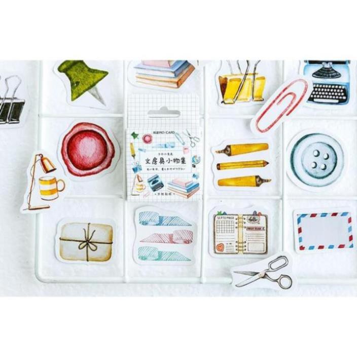 Bộ 45 Sticker Hàn Quốc hình đồ dùng dán trang trí E08