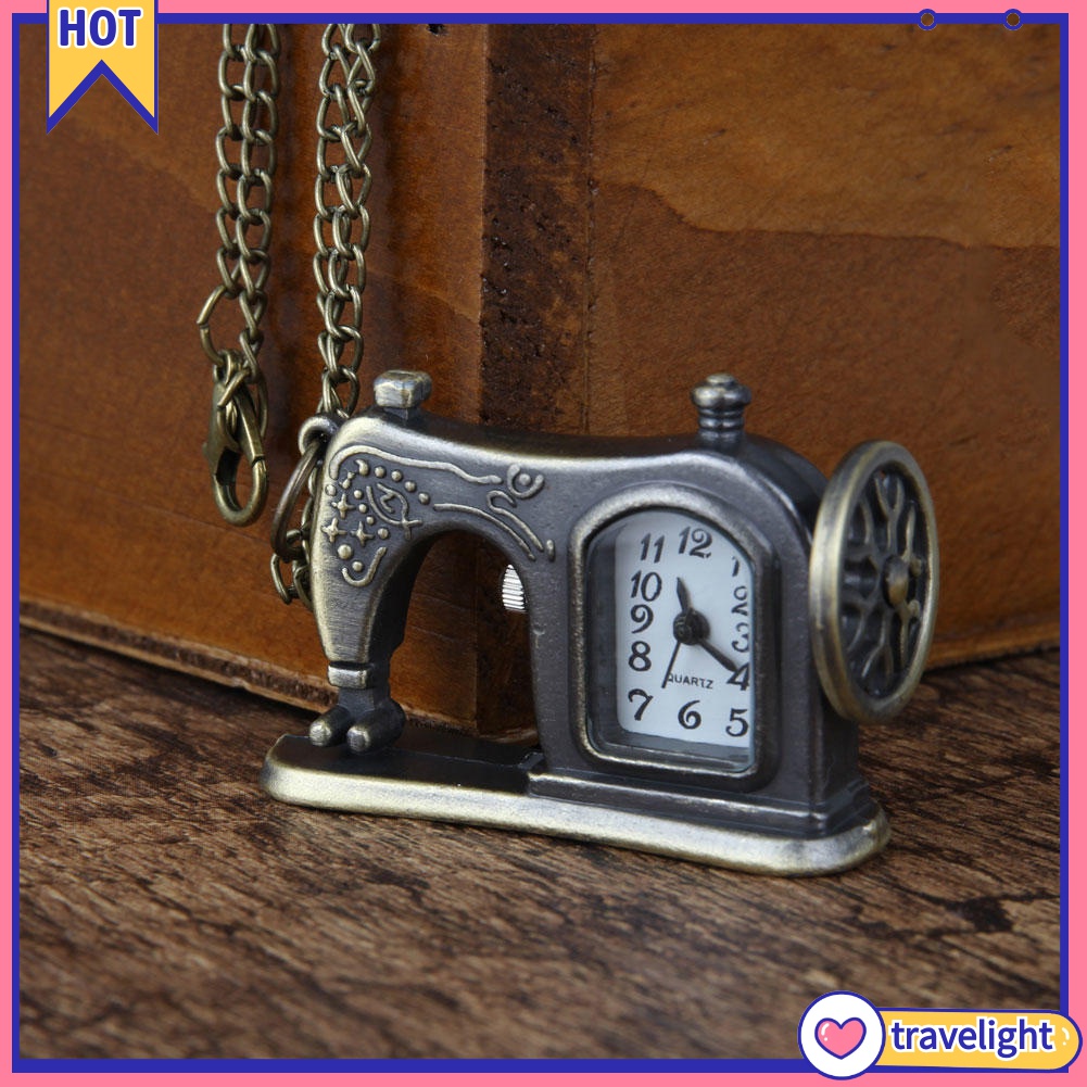 Đồng Hồ Quả Quýt Mặt Hình Máy May Phong Cách Vintage K3