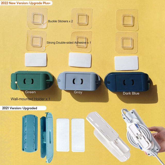 Giá đỡ dây điện tự dính sắp xếp dây xoay 360 ° không cần đục lỗ cho tường nhà bếp văn phòng