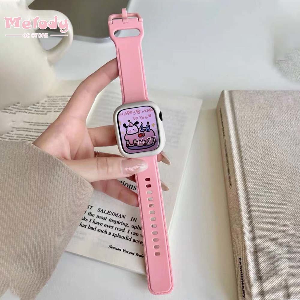 Bộ Dây Đeo + Vỏ Bảo Vệ Cao Cấp Cho Apple Watch Series 7/6/5/SEiwatch45/44/42/41/40/38mm