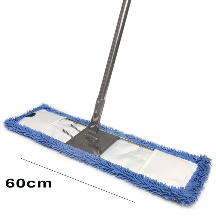 Cây lau bẹ san hô sợi microfiber 60cm siêu thấm hút,cây lau nhà công nghiệp inox san hô 360 siêu sạch tiết kiệm hiệu quả