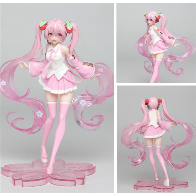 Mô Hình Nhân Vật Sakura Miku Tóc Hồng Mẫu 02 - Cao 15cm Kèm Ảnh Thật