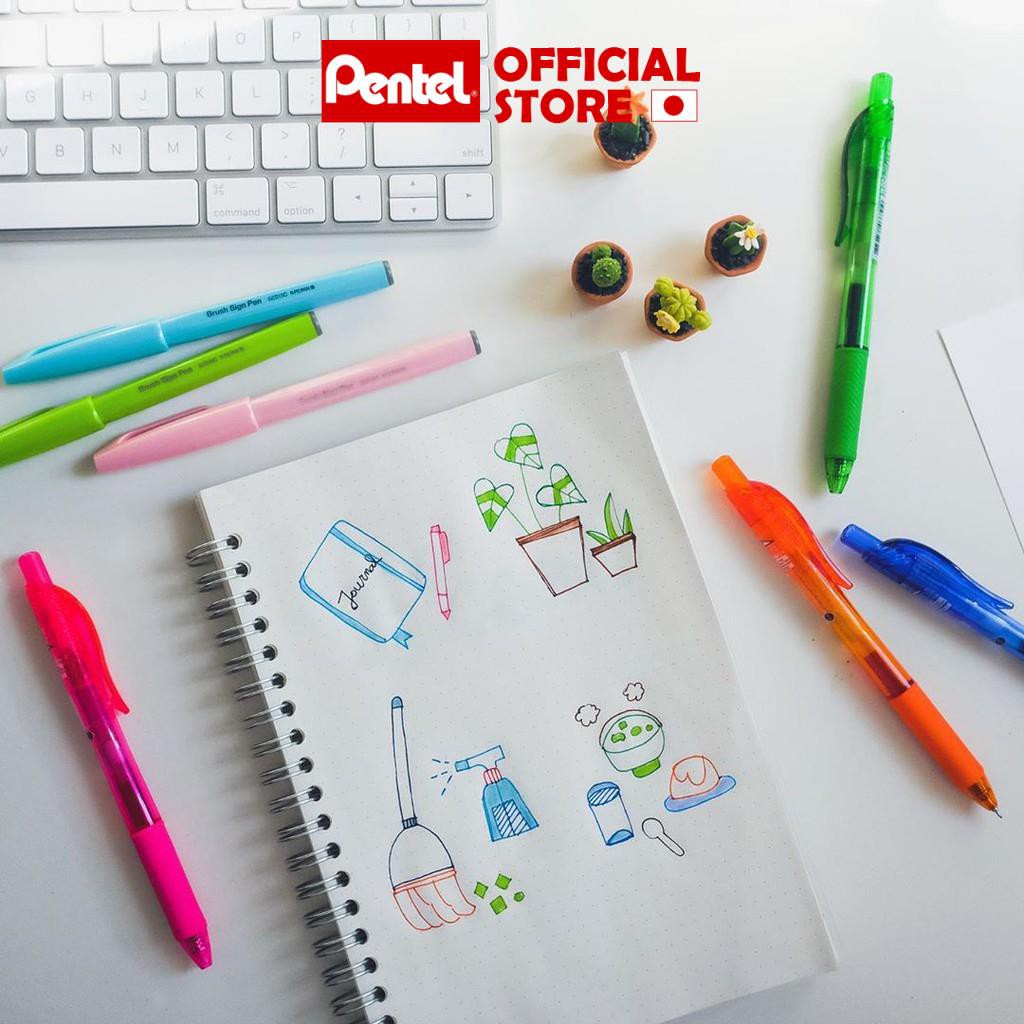 Bút Energel Bấm Pentel BL107 | Màu Sắc Đa Dạng Tương Ứng Màu Vỏ