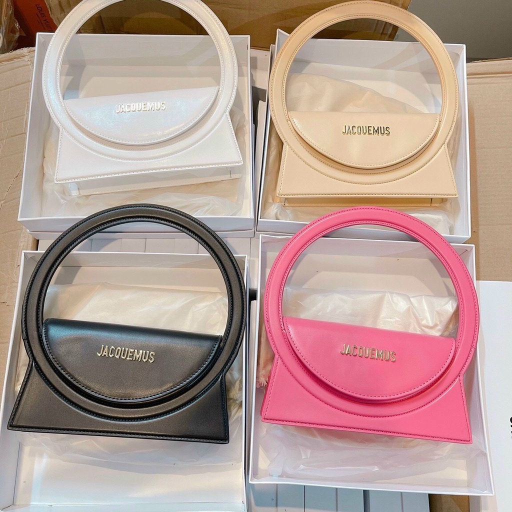 Túi Jacquemus Quai Tròn Kèm Dây Đeo FullBox Size 24