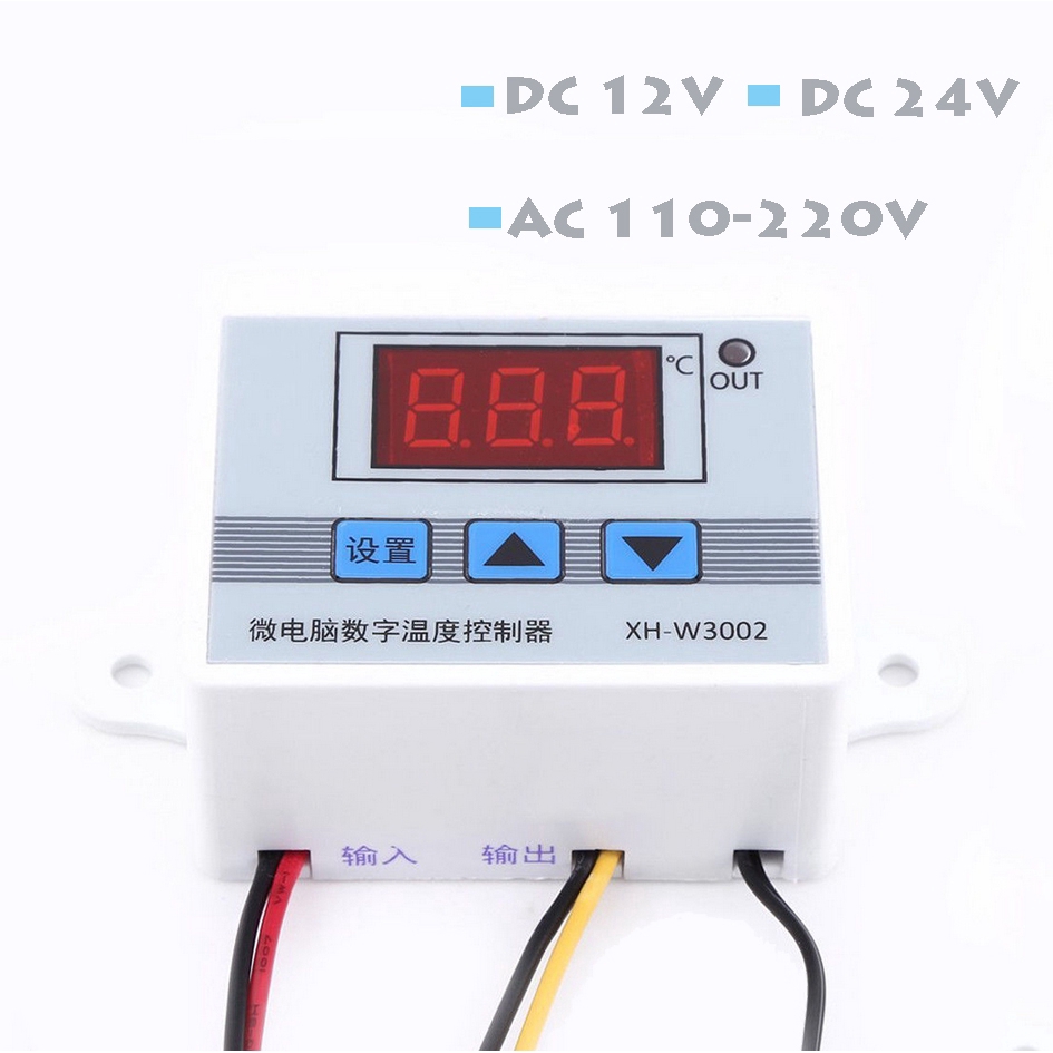 Pcbfun XH-W3002 Đồng hồ đo nhiệt độ kỹ thuật số cho máy tính   DC 12V / 24V với đầu dò