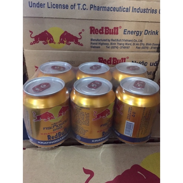 THÙNG 24 LON BÒ HÚC VIỆT REDBULL 250ml.