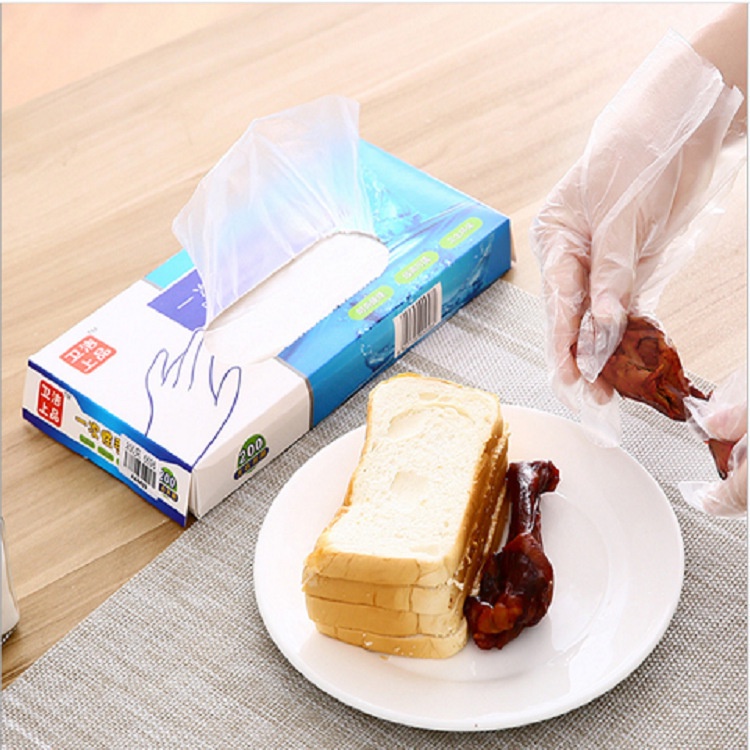 hộp 200 bao tay nilon dùng 1 lần tiện lợi baby shopping