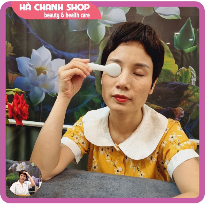 Miếng Cạo Massage Hình Thìa Bằng Đá Trắng Đẹp Ấn Huyệt Mặt Mắt Dụng Cụ Spa Dưỡng Sinh Chăm Sóc Da Mặt