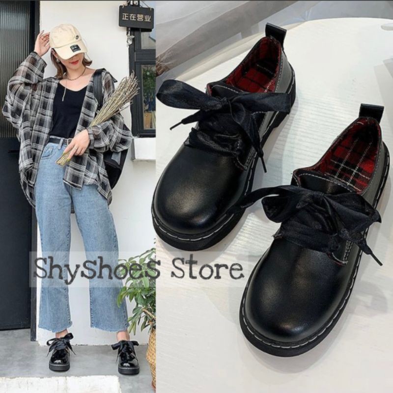(CÓ SẴN) Giày oxford cột dây phong cách vintage| hot 2020| đế 3cm| numsvip freeship extra | BigBuy360 - bigbuy360.vn