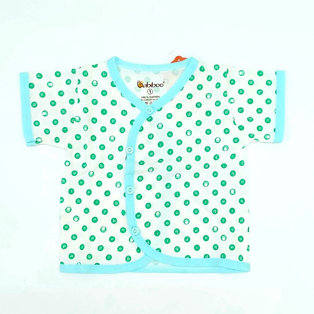 Áo Sơ Sinh Cổ Tim Chấm Bi Babiboo Chất Cotton dày dặn Cho Bé - BB49
