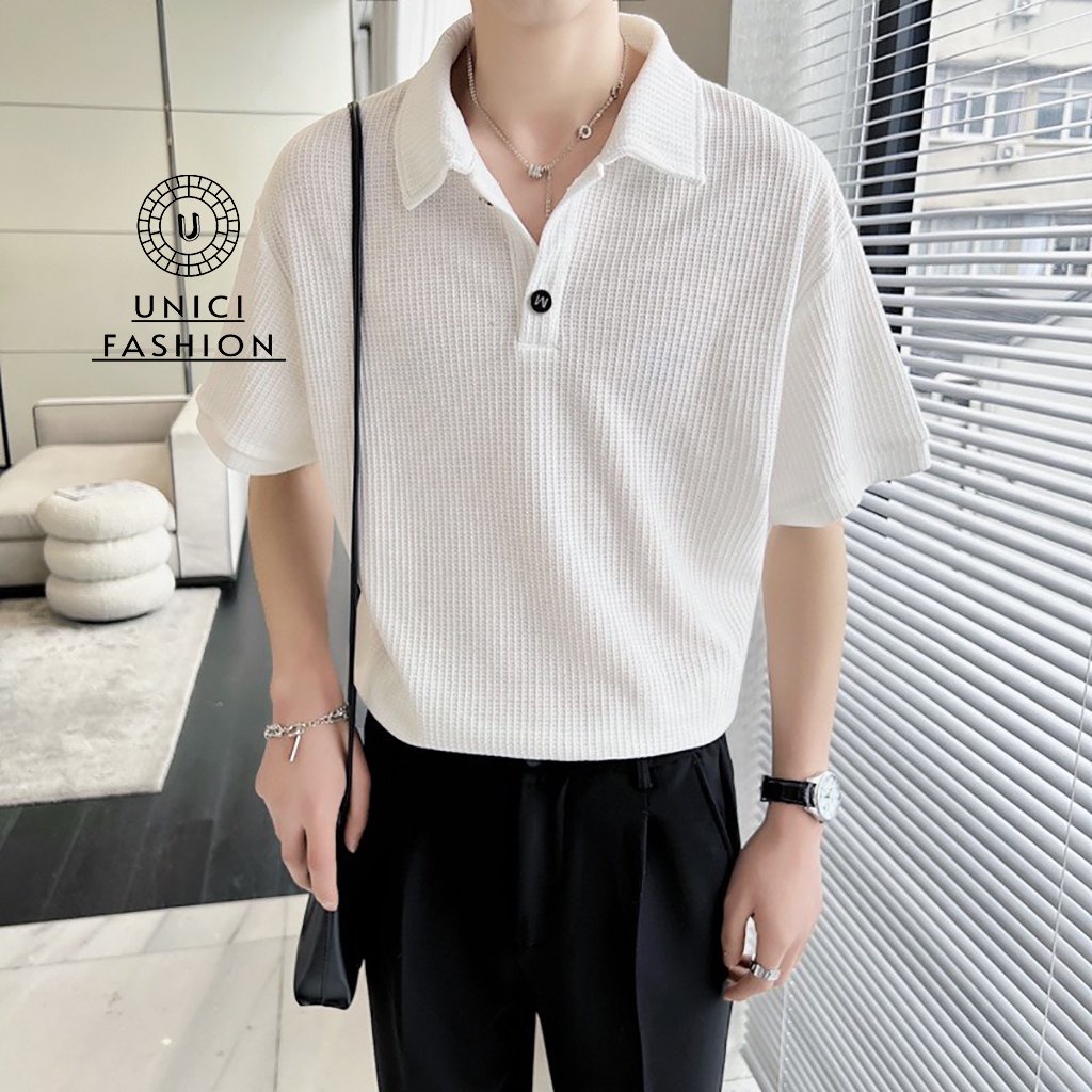 Áo Polo nam UNICI áo thun nam cổ bẻ form rộng UNISEX áo phông POLO nam cao cấp thời trang Hàn Quốc