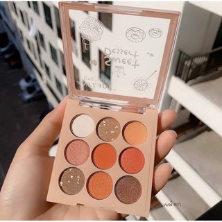 Bảng Phấn Mắt 9 Màu Lì / Nhũ Ngọc Trai Lấp Lánh