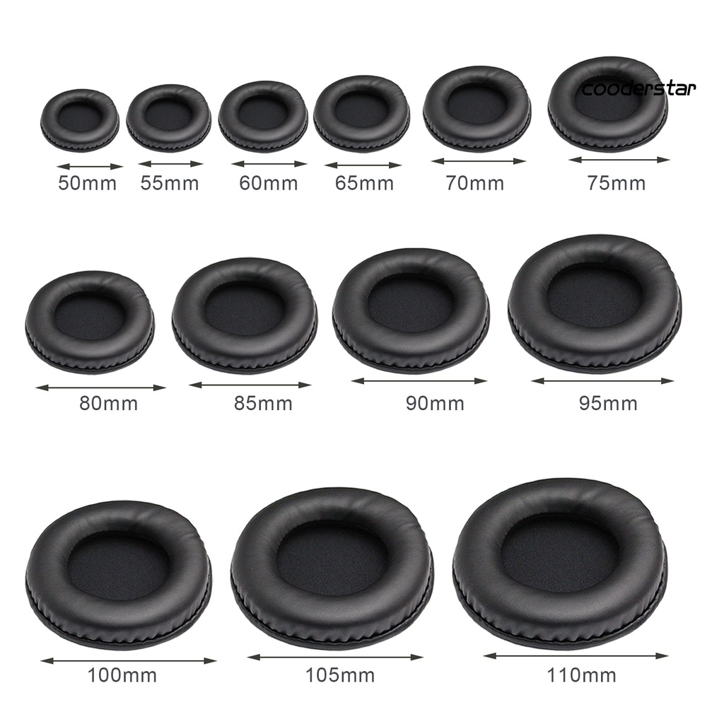 Cặp đệm da giả lót tai nghe chơi game 50mm-110mm