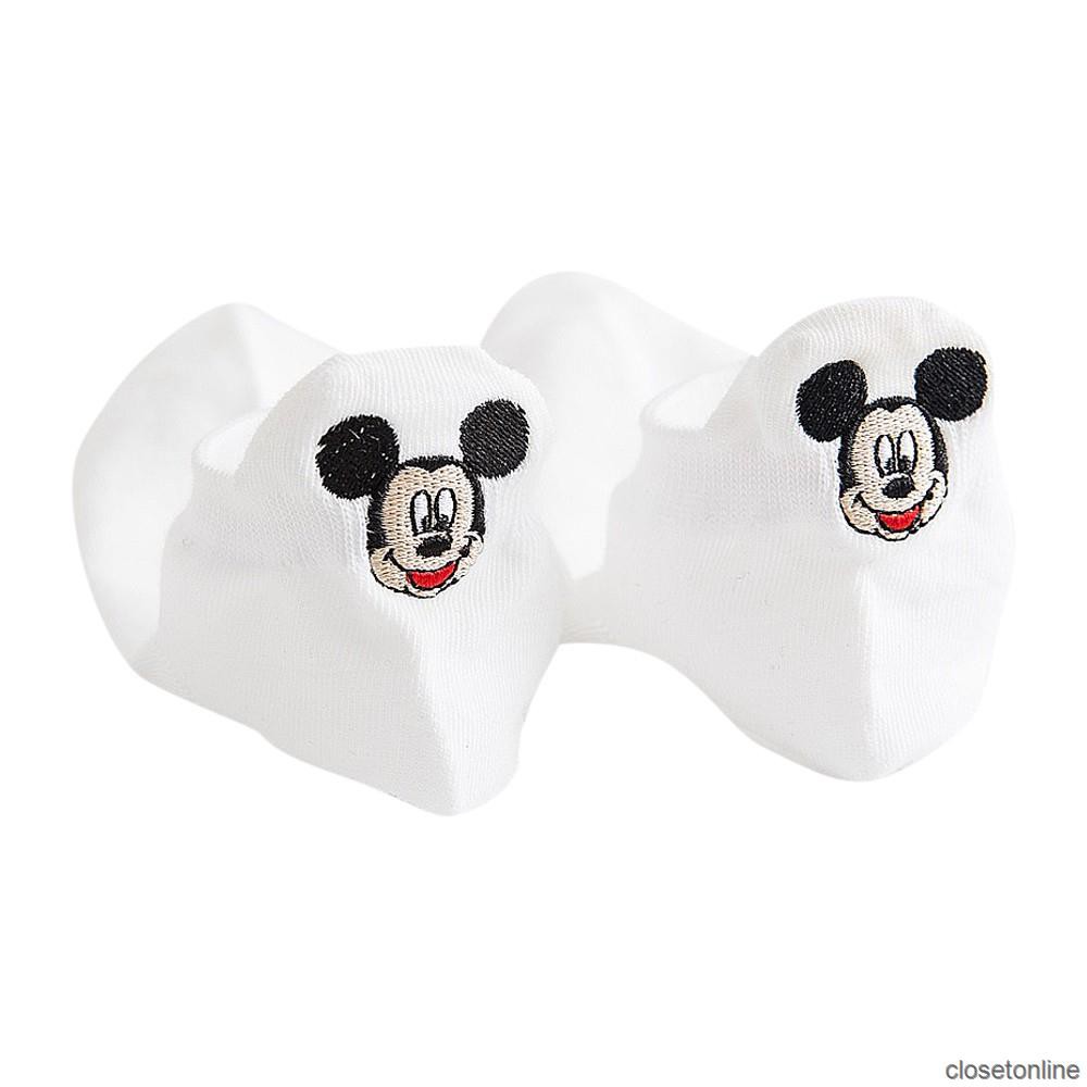 Vớ Cotton Cổ Ngắn In Hình Chuột Mickey Dễ Thương