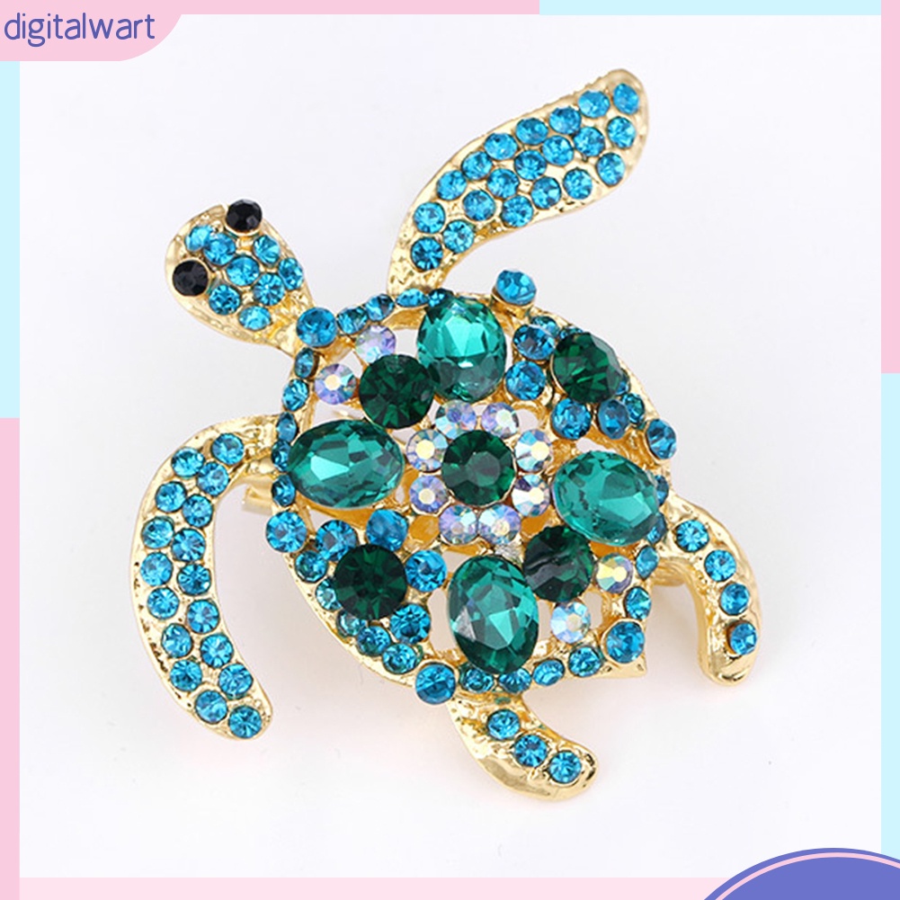 Ghim Cài Thiết Kế Rùa Biển Đính Đá Dễ Thương Sang Trọng Cho Nữ
