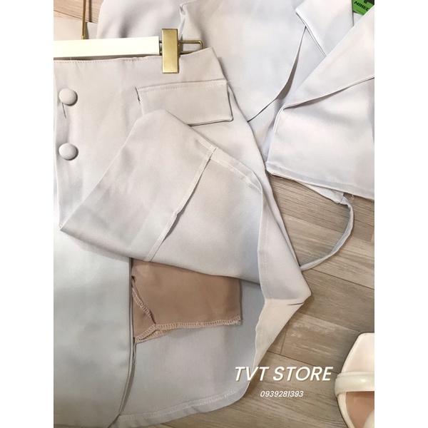 VÉT TAY DÀI CỘT Dây KÈM CHÂN VÁY