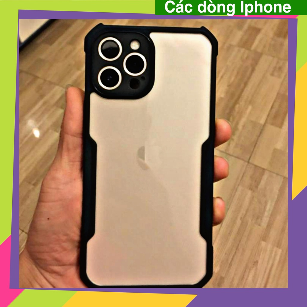Ốp lưng Xundd Iphone Xs Max / 13 Pro Max / 14 Pro Max 15 Pro Max / X / Xs / 12 Pro Max / 11 Pro Max lưng trong viền màu