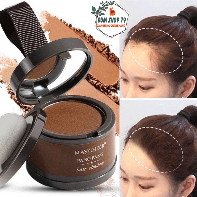 Phấn che khuyết điểm tóc, phấn dặm chân tóc che hói thưa da đầu Hair Shadow Maycheer