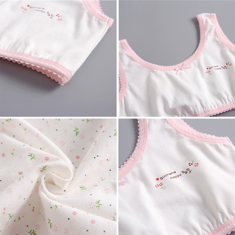 Áo Bra Thể Thao Chất Liệu Cotton Thân Thiện Với Da Dành Cho Các Bé 9-15 Tuổi