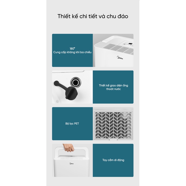 Máy hút ẩm đa năng Midea 12L CF12BD-N7-DN