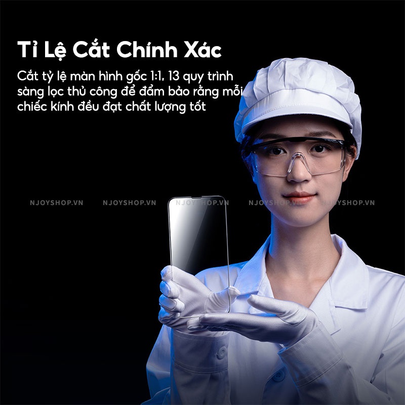 Kính Cường Lực Benks Corning Siêu Bền Full Viền Phủ Lớp Nano Kháng Khuẩn Chống Trầy Xước Cho Ip13 Pro Max
