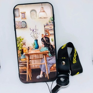 Ốp lưng thời trang viền dẻo cho samsung J730/J7 pro tặng dây đeo