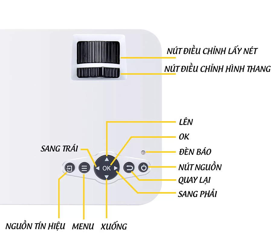 Máy chiếu thông minh Koogold đa chức năng. Kết nối điện thoại bằng wifi Bluetooth,nhỏ gọn,Điều khiển từ xa tiện lợi