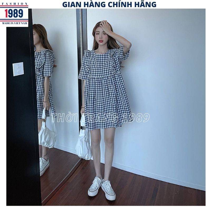 Váy babydoll đôi bạn thân kiểu dáng hàn quốc ulzzang ,đầm công chúa tiểu thư bánh bèo dễ thương -PHƯƠNG 1989