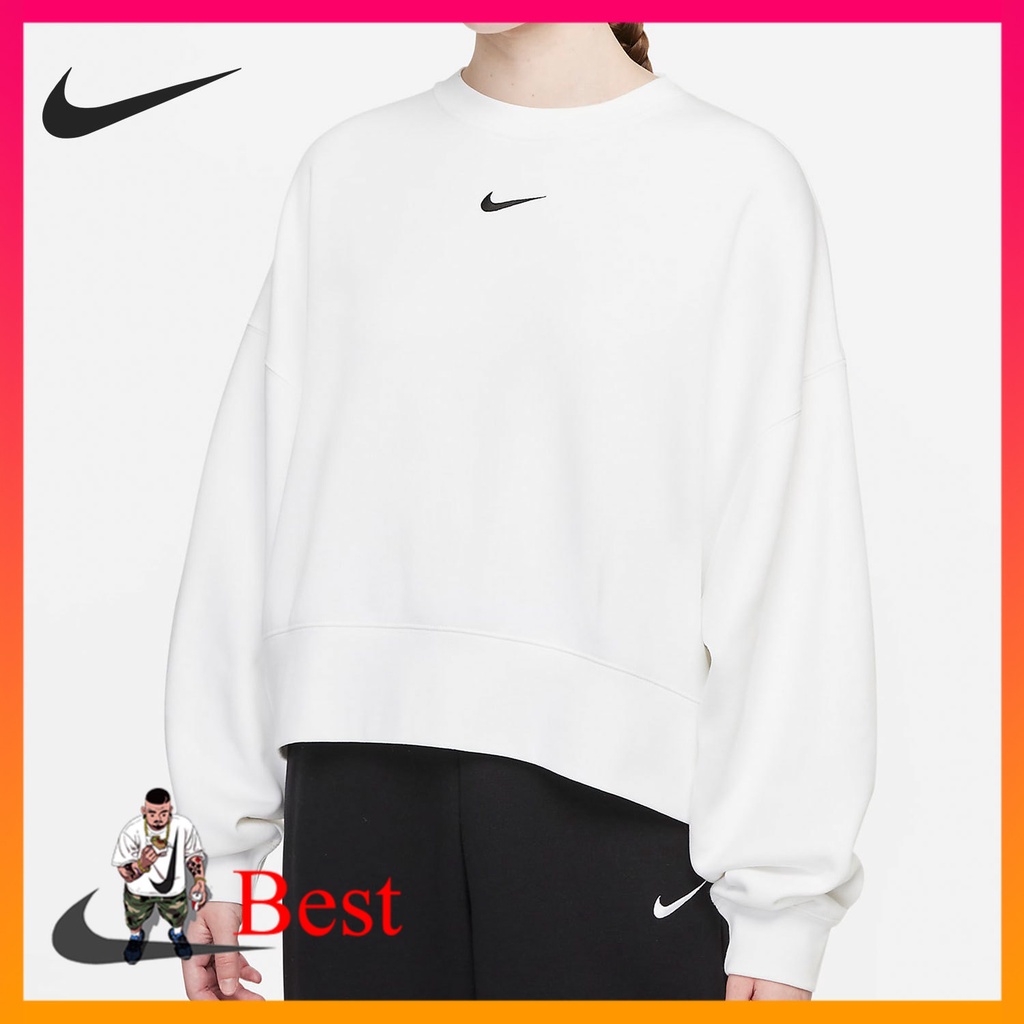 Áo thun thể thao Nike tay dài cổ tròn DJ7666-100 cho nữ