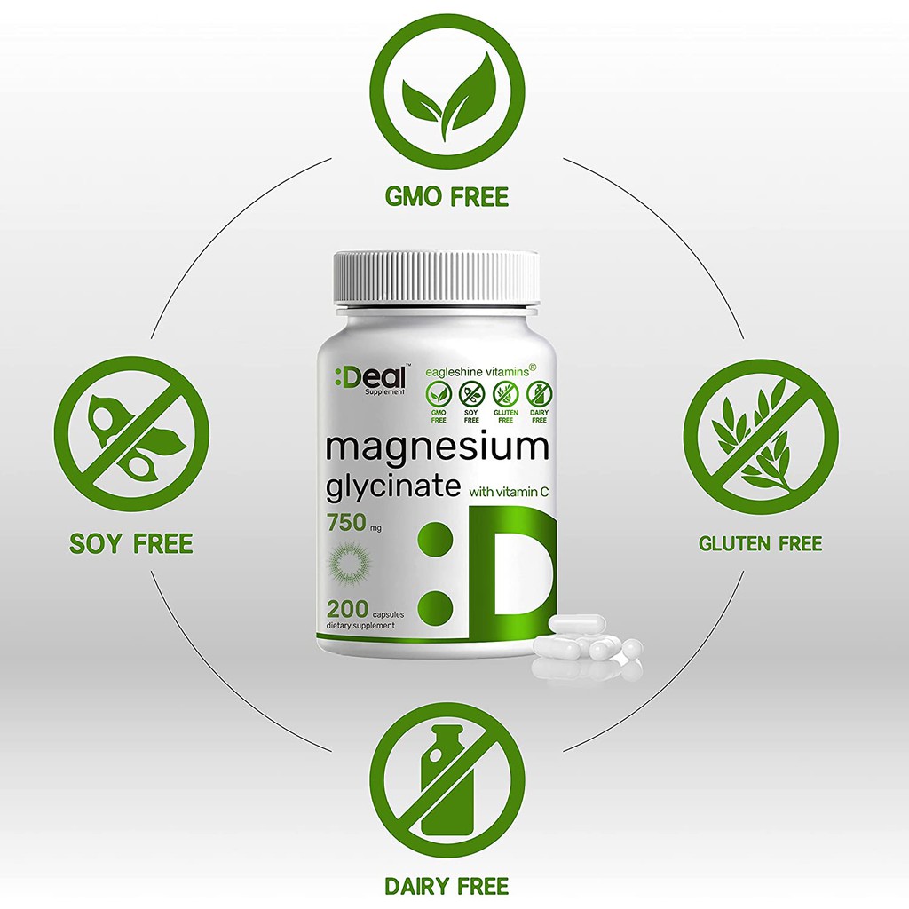 Magnesium Glycinate 200 Viên - Dạng Hấp Thu Tốt của Magnesium Mg