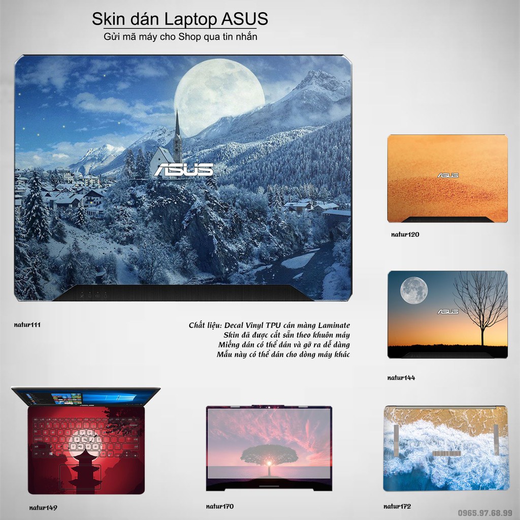 Skin dán Laptop Asus in hình thiên nhiên nhiều mẫu 6 (inbox mã máy cho Shop)