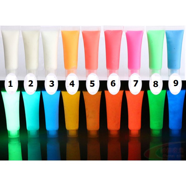 KHO-HN * Sơn dạ quang dạng tuýp kem 15gr thích hợp vẽ bodypainting cho các dạ hội, sự kiện buổi tối, DIY