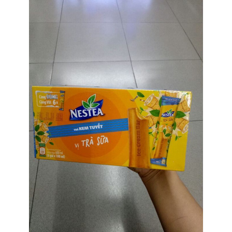 [Mã INCUBACK1416 hoàn 20K xu đơn 50K] Một hộp - 6 chiếc kem tuyết NESTEA vị trà sữa