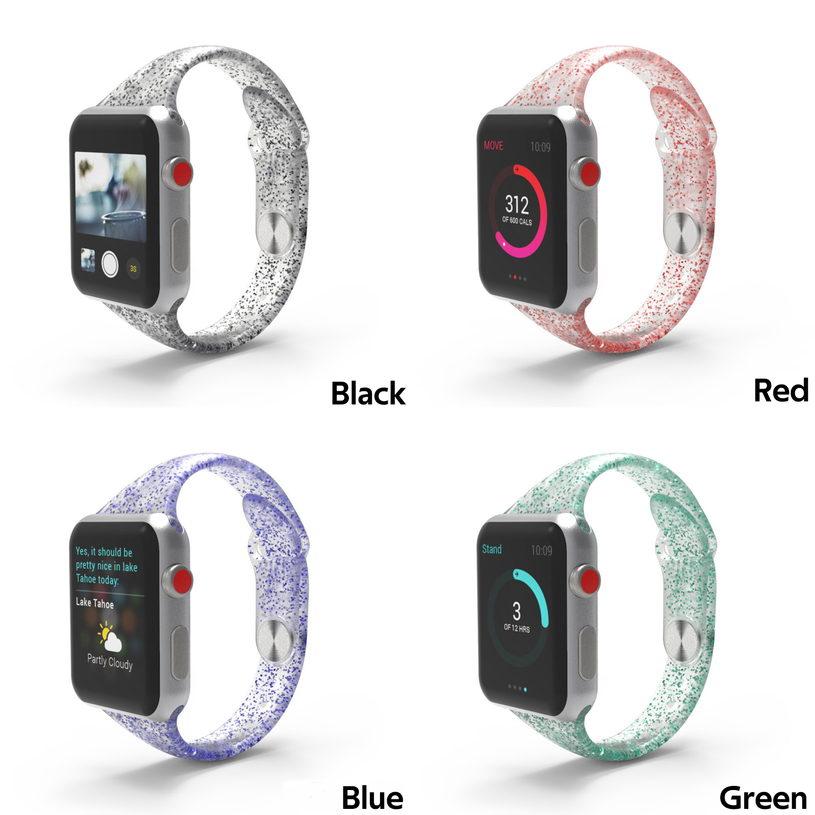 Dây Đeo Silicone Cho Đồng Hồ Apple Watch 40mm 44mm 38mm 42mm Series 3 Se 4 5 6