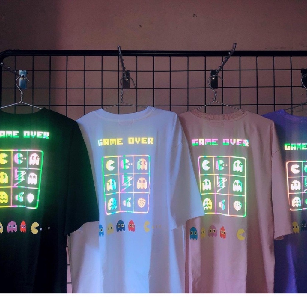 Áo Thun unisex Phản Quang Game Over form rộng tay lỡ chất Cotton cao cấp freesize cho nam và nữ, co giãn tốt PQ22 4T | BigBuy360 - bigbuy360.vn