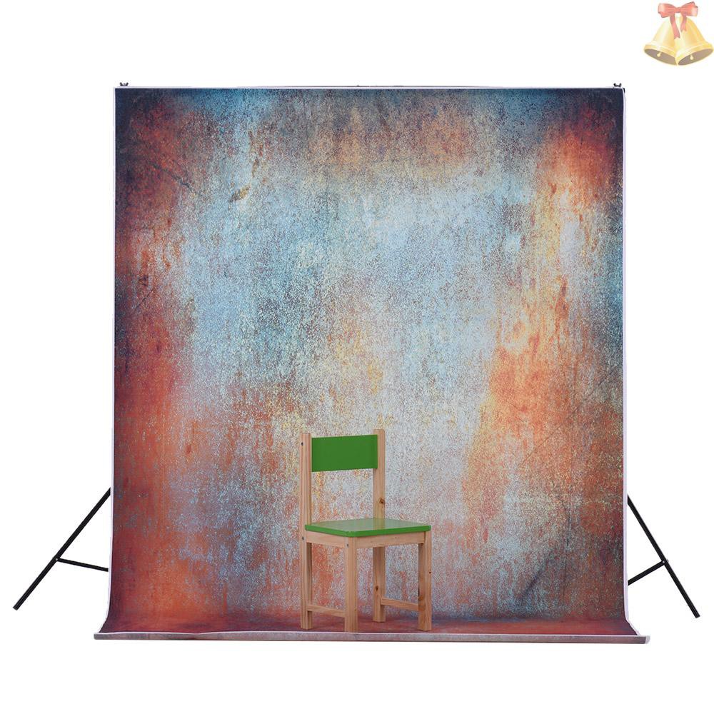 ONE Andoer 1.5 * 3m/4.9 * 9.8ft Video Studio Photo Backdrop Background Digital Printed Blue Classic Wall Wooden Floor Pattern for Teenager Adult Kid Children Portrait Photography