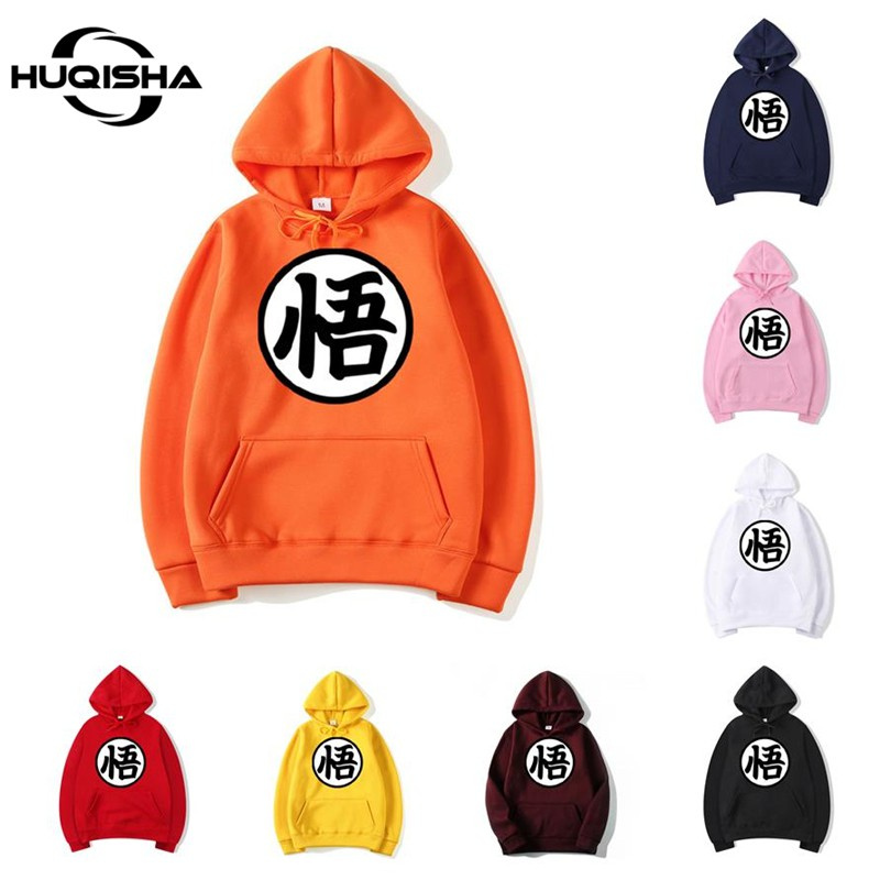 New Dragon Ball Áo khoác nam nữ Fashion Casual Goku Son Joggers Áo khoác thể thao Nam Áo hoodie cotton màu rắn