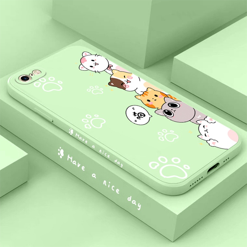 Ốp điện thoại QIANZI TPU silicon kiểu mèo thích hợp cho iPhone 6 iPhone 6s iPhone 7 8 6 plus 6 splus se2020 se2022