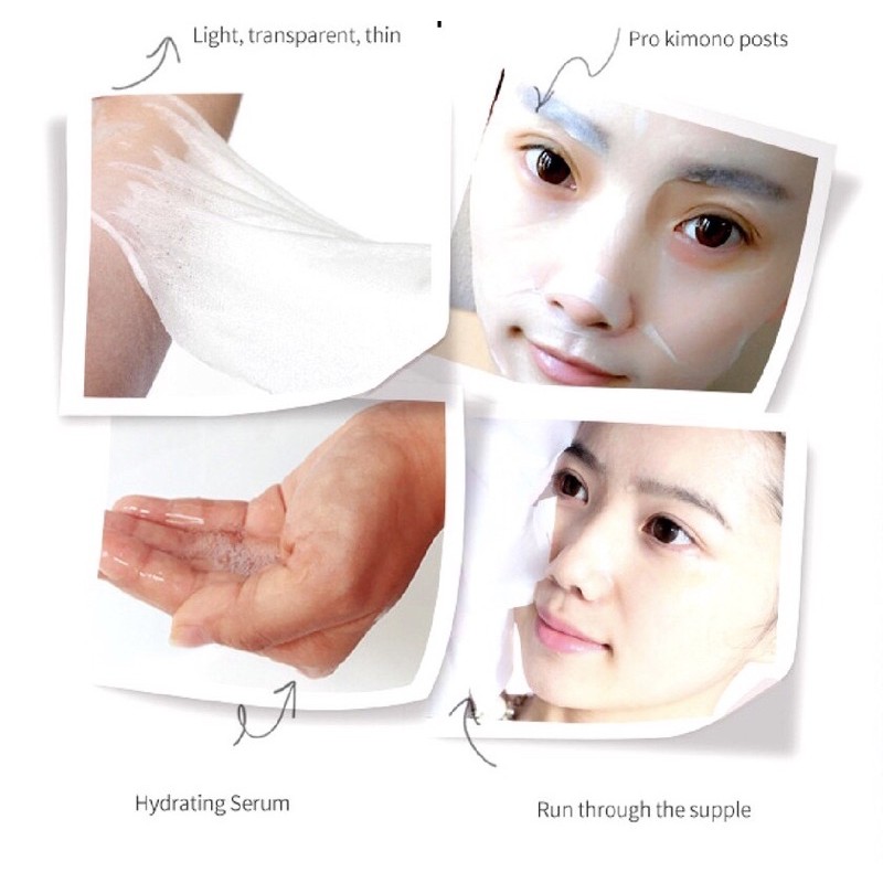 Mặt nạ HA cấp nước Hyaluronic acid facial mask (3 màu)