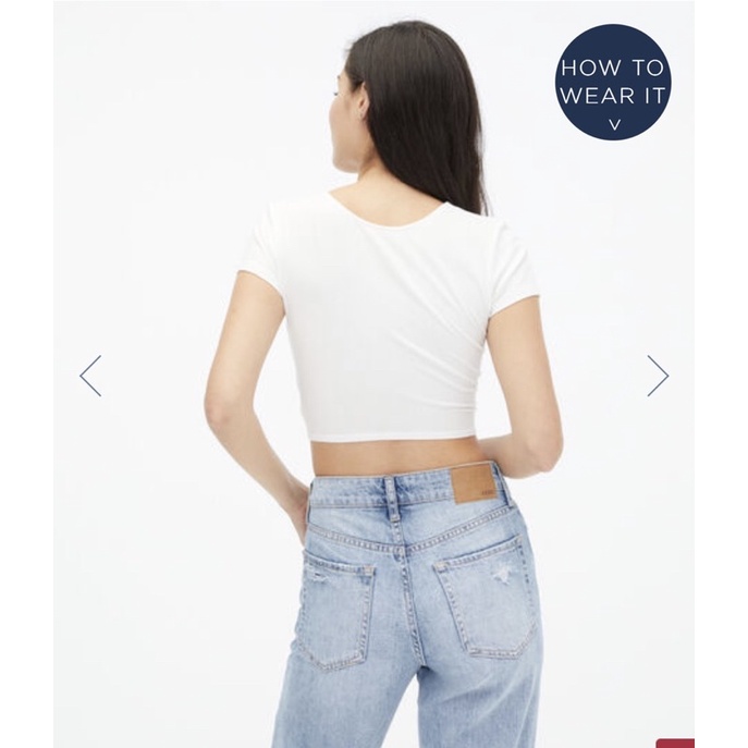 Áo croptop mặc 2 kiểu xuất dư xịn