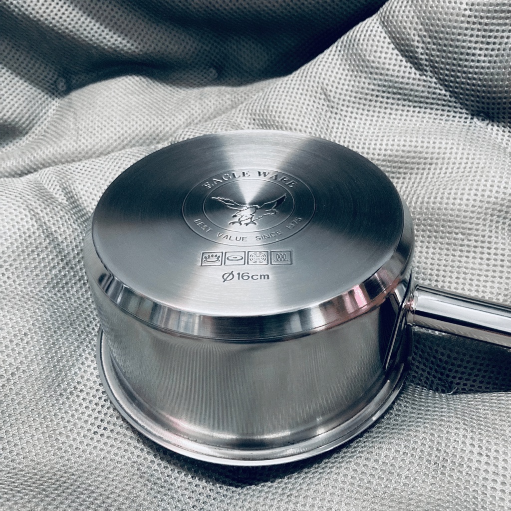 Quánh inox 304 đáy từ cao cấp Eagle AS94BK Xuất xứ Malaysia