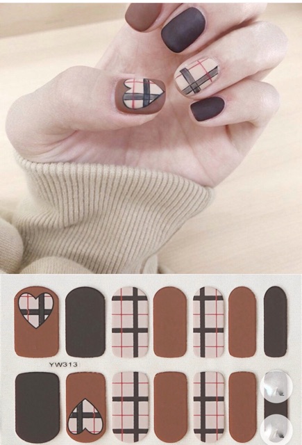 Set dán móng tay nails dán nghệ thuật nhiều màu - có ngay bộ móng đẹp trong 5 phút (Nail wraps / Nail stickers)