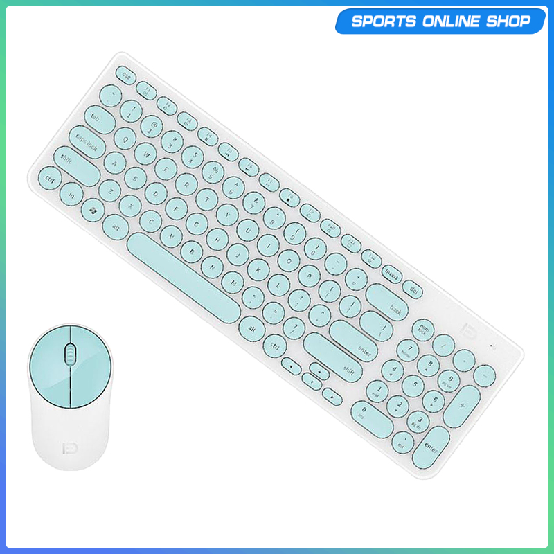 Bàn Phím Và Chuột Không Dây Tròn Mỏng 2.4g | BigBuy360 - bigbuy360.vn