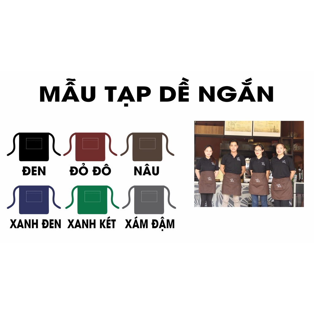Tạp Dề Cho Đầu Bếp Nhà Hàng Khách Sạn - Đồng Phục Nhân Viên Theo Yêu Cầu