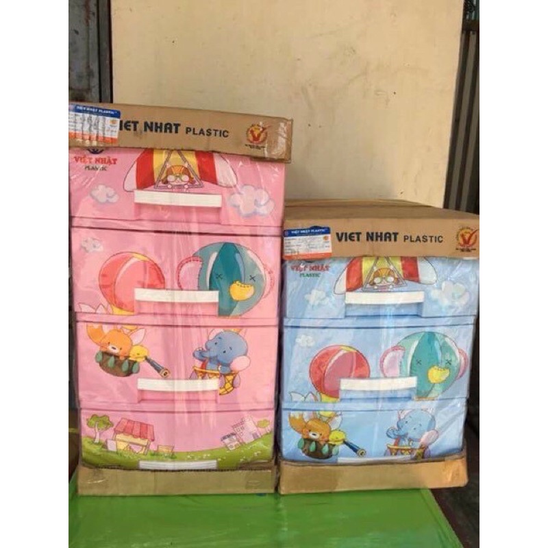 Tủ nhựa mini để bàn, đựng đồ cá nhân 3,4 tầng