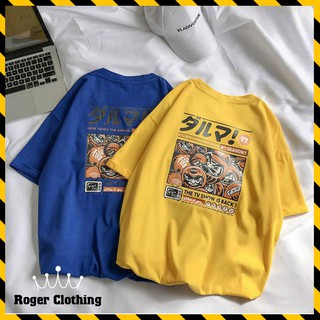Áo thun nam nữ unisex tay lỡ TVSHOW NHẬT oversize 2 màu vàng xanh cotton dáng xuông