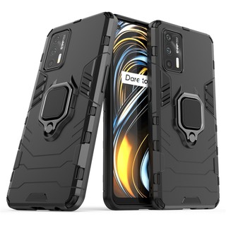 Ốp Lưng Có Khuyên Xỏ Ngón Tay Và Nam Châm Gắn Xe Ô Tô Cho Realme C21 Gt Neo Q2 Pro Q3 Q3 Pro Q3I