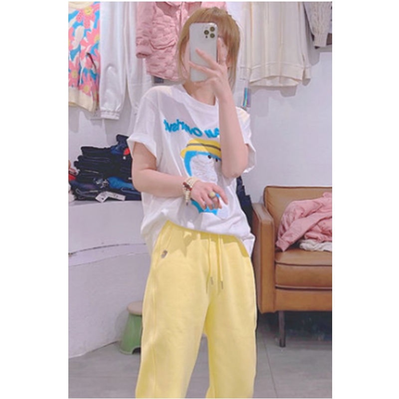 NRVP Áo Thun Nữ Oversize Cổ Tròn Thời Trang Hàn Quốc